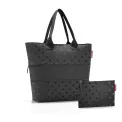 Zestaw torba Shopper i portmonetka Dots czarny - 1