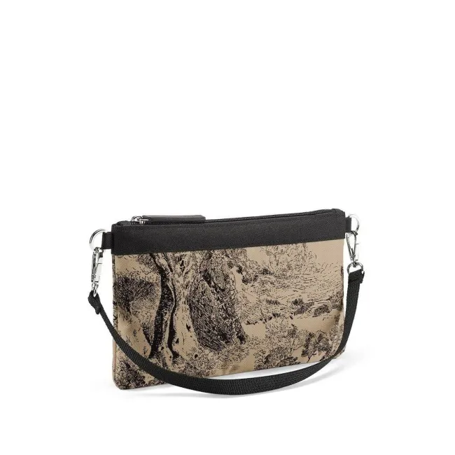 Torba Mini Pouch jacquard brązowa - 1