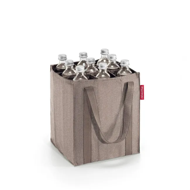Torba na butelki Bottlebag herringbone mokka
