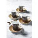 Gio Gold Espresso Cup Set 80ml with Saucers - 4 Pieces - 5