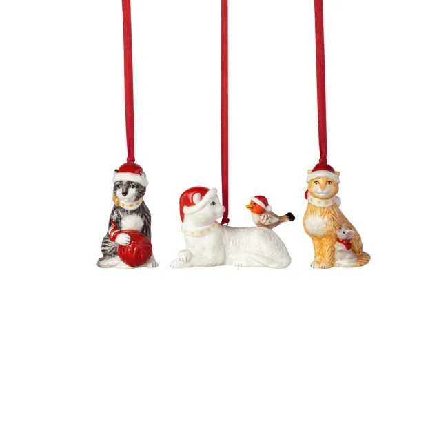 Komplet 3 zawieszek Nostalgic Ornaments koty - 1