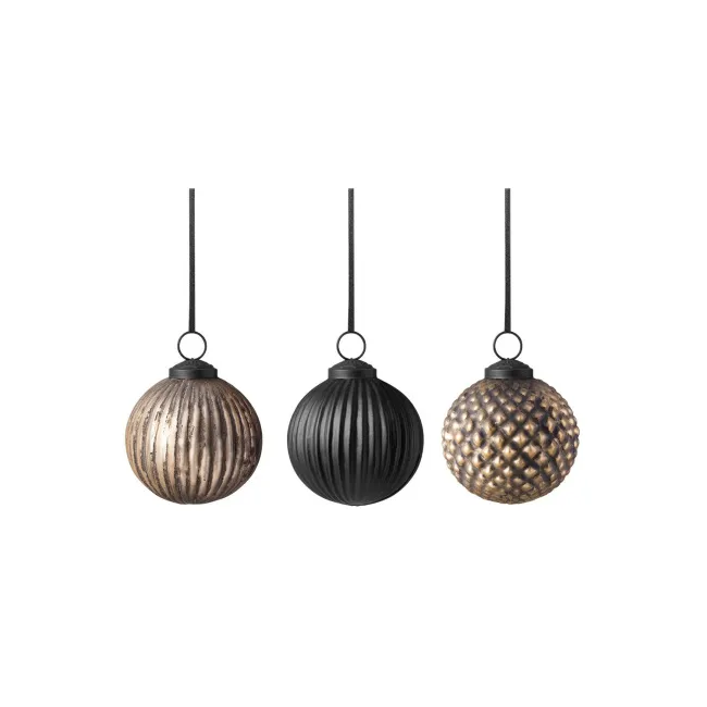 Komplet 3 bombek Christmas Chic