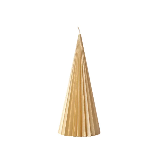 Świeca choinka Christmas Chic 24cm złota