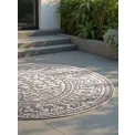 Dywan Duet 160cm Kona White Grey dwustronny okrągły do wnętrz i na zewnątrz - 9