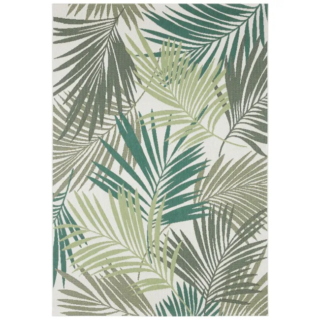 Dywan Beach 80x150cm Vai Green Cream do wnętrz i na zewnątrz