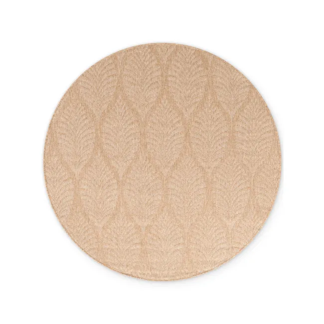 Dywan Duet 160cm Liora Jute White dwustronny okrągły do wnętrz i na zewnątrz