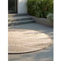 Dywan Duet 160cm Liora Jute White dwustronny okrągły do wnętrz i na zewnątrz - 9