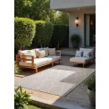 Dywan Duet 160x230cm Liora White Grey dwustronny do wnętrz i na zewnątrz - 4