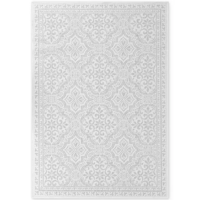 Dywan Duet 120x170cm Rosel White Grey dwustronny do wnętrz i na zewnątrz