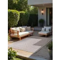 Dywan Duet 120x170cm Rosel White Grey dwustronny do wnętrz i na zewnątrz - 4