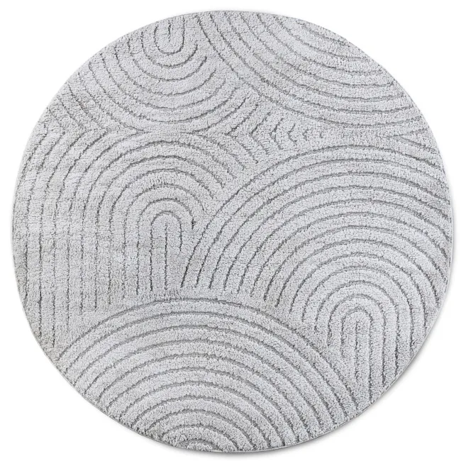 Dywan New York 200cm Light Grey okrągły