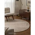 Dywan Lyon 160cm Beans Natural Beige okrągły 100% wełna - 6