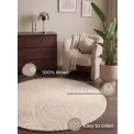 Dywan Calmio 120cm Natural White okrągły 100% wełna - 6