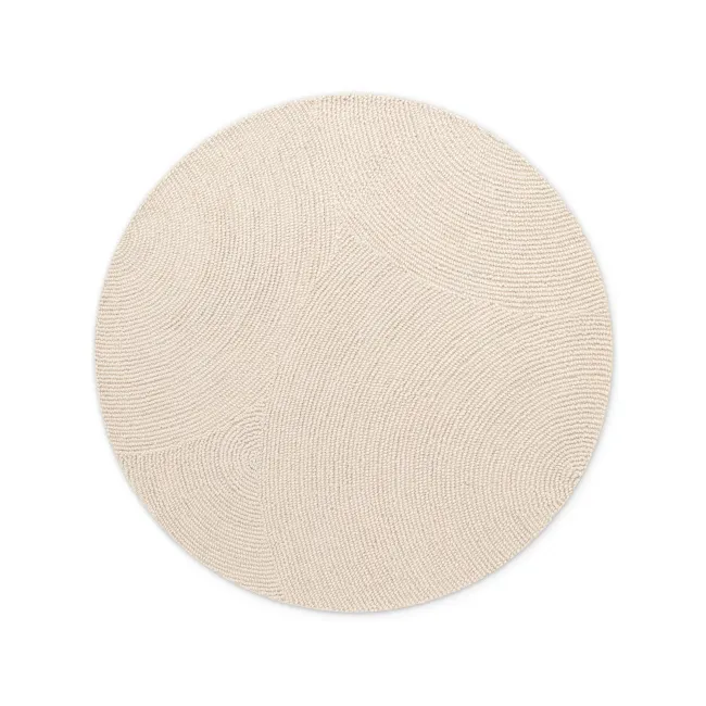 Dywan Calmio 120cm Natural White okrągły 100% wełna