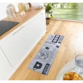 Dywan kuchenny Cook&Clean 50x150cm Five Stars Kitchen Black Grey antypoślizgowy - 3