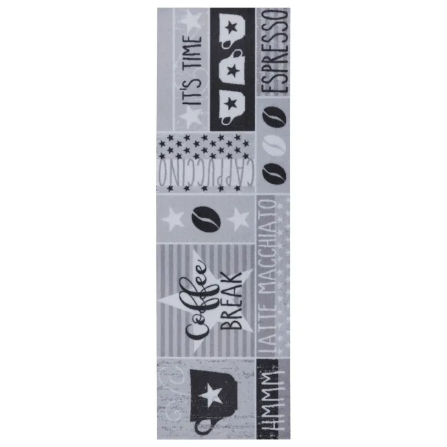 Dywan kuchenny Cook&Clean 50x150cm Five Stars Kitchen Black Grey antypoślizgowy
