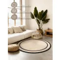 Dywan Jute Braided 200cm Lina Natural Ivory Black okrągły 100% juta - 5