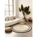 Dywan Jute Braided 200cm Lina Natural Ivory Black okrągły 100% juta - 3