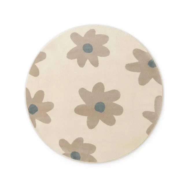 Dywan dziecięcy Adventures 160cm Bloomy Cream Beige okrągły
