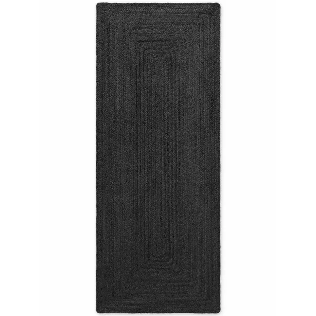 Dywan Juno 80x200cm Black 100% juta