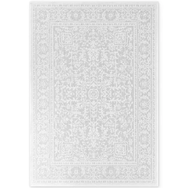 Dywan Duet 200x290cm Kona White Grey dwustronny do wnętrz i na zewnątrz