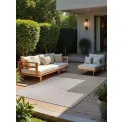 Dywan Duet 200x290cm Kona White Grey dwustronny do wnętrz i na zewnątrz - 4