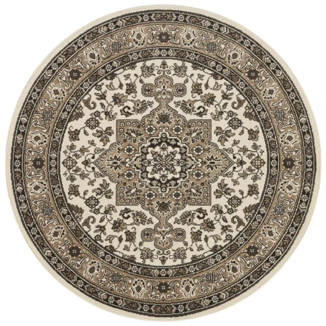 Dywan Mirkan 160cm Parun Täbriz Beige okrągły