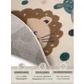 Dywan dziecięcy Adventures 140cm Animal Party Cream Brown Blue okrągły - 4