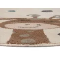 Dywan dziecięcy Adventures 140cm Animal Party Cream Brown Blue okrągły - 7