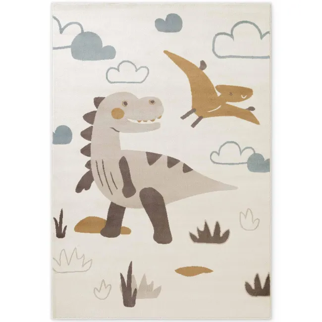 Dywan dziecięcy Adventures 160x235cm Dino Cream Multicolor