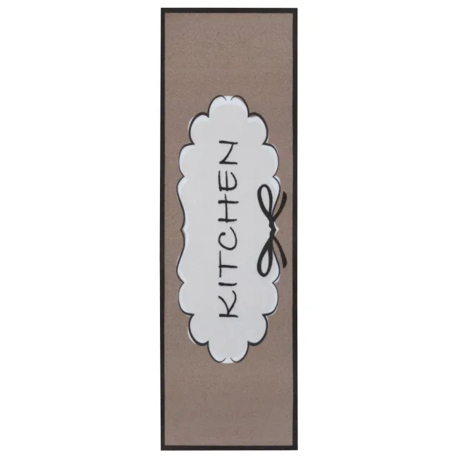 Dywan kuchenny Cook&Clean 50x150cm Kitchen Cloud Brown White Black antypoślizgowy