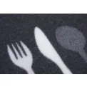Dywan kuchenny Cook&Clean 50x150cm Kitchen Cutlery Black White antypoślizgowy - 7