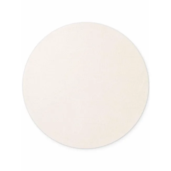 Dywan Puristic 200cm Knots Natural White okrągły 100% wełna