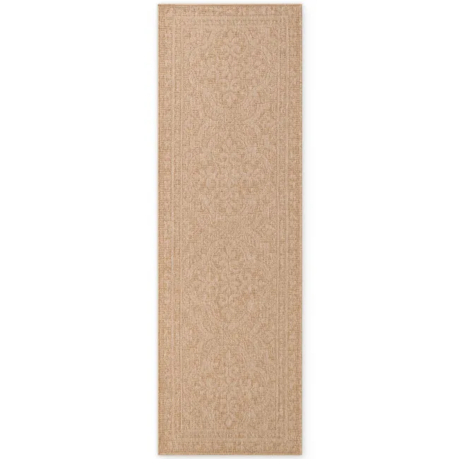 Dywan Duet 80x250cm Rosel Jute White dwustronny do wnętrz i na zewnątrz