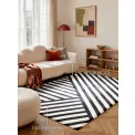 Dywan Stryve 120x180cm Noir Black White 100% wełna - 5