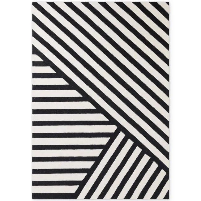 Dywan Stryve 120x180cm Noir Black White 100% wełna