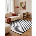 Dywan Stryve 120x180cm Noir Black White 100% wełna - 3
