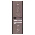 Dywan kuchenny Cook&Clean 50x150cm Bon Appetit Cutlery Brown White antypoślizgowy - 2