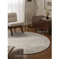Dywan Lyon 160cm Beans Natural Cream Grey okrągły 100% wełna - 7
