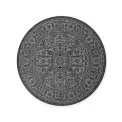 Dywan Duet 160cm Kona Black White dwustronny okrągły do wnętrz i na zewnątrz - 2