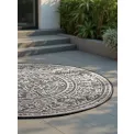 Dywan Duet 160cm Kona Black White dwustronny okrągły do wnętrz i na zewnątrz - 8