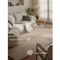 Dywan Calmio 80x150cm Light Beige 100% wełna - 6