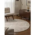 Dywan Lyon 200cm Beans Natural Cream Brown okrągły 100% wełna - 6