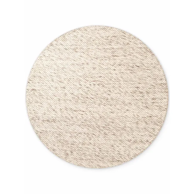 Dywan Lyon 200cm Beans Natural Cream Brown okrągły 100% wełna