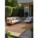 Dywan Duet 120x170cm Rosel Jute White dwustronny do wnętrz i na zewnątrz - 4