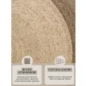 Dywan Looma 200cm Natural Ivory Greige okrągły 100% juta - 9