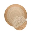 Dywan Looma 100cm Natural Ivory Gold okrągły 100% juta - 3