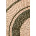 Dywan Jute Braided 200cm Basil Natural Gold Green okrągły 100% juta - 6