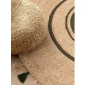 Dywan Jute Braided 200cm Basil Natural Gold Green okrągły 100% juta - 4