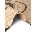 Dywan Jute Braided 200cm Basil Natural Gold Green okrągły 100% juta - 9